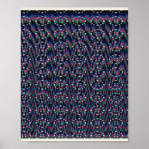  Pixeliges Blumenmuster  Poster
