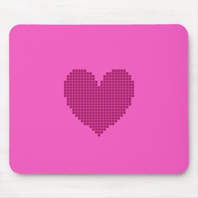 Pixeliges Herz Mousepad (Vorne)