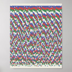 Pixeliges mathematisches Muster  Poster