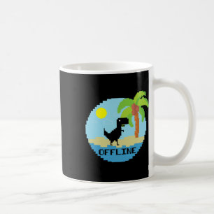 Pixelisierter Dinosaurier Urlaub Tech Enthusiasten Kaffeetasse