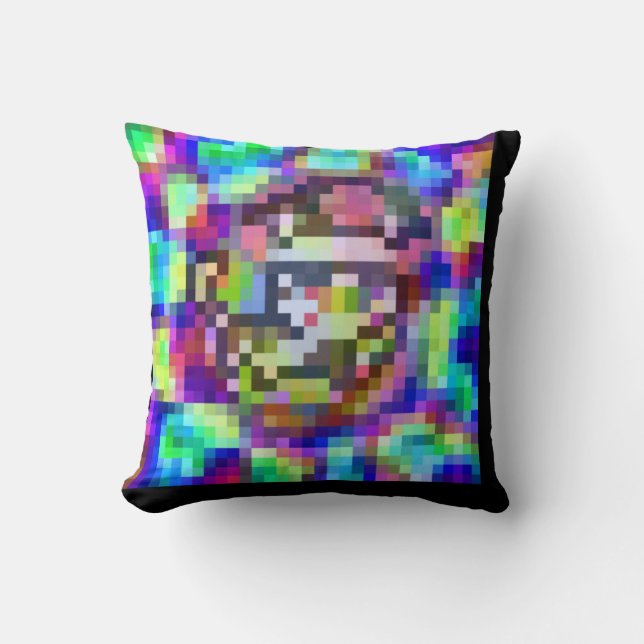 Pixelkatze Kissen (Vorderseite)