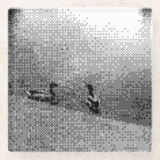 Pixelkunstducks Glasuntersetzer