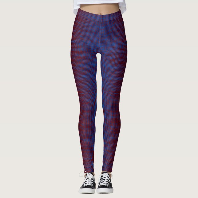 Pixelmuster 01.B.bw. DRed BG Leggings (Vorderseite)