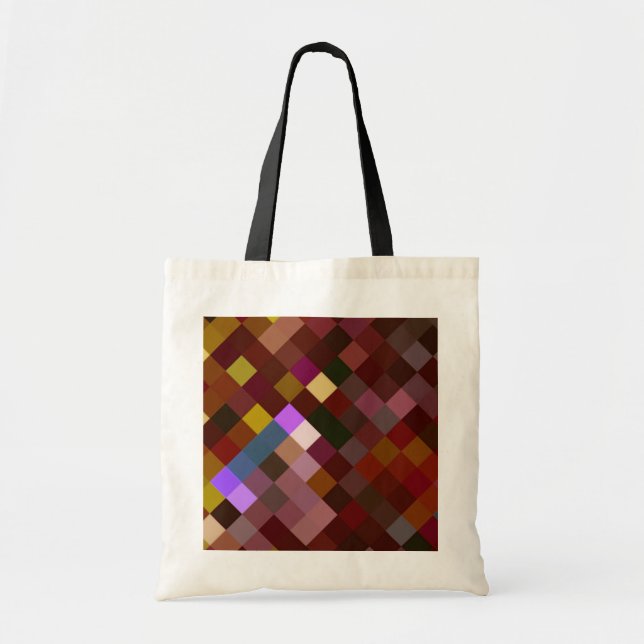 Pixelmuster - braun tragetasche (Vorne)