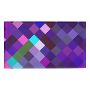 Pixelmuster - Lila Namenschild