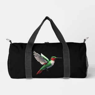 Pixels Green Hummingbird Duffle Bag