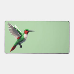 Pixels Green Hummingbird Schreibtischunterlage