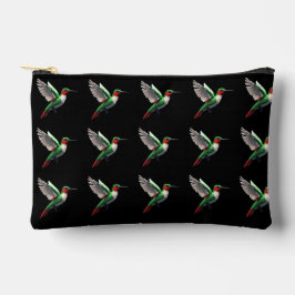 Pixels Green Hummingbird Zubehörtasche