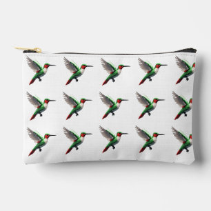 Pixels Green Hummingbird Zubehörtasche