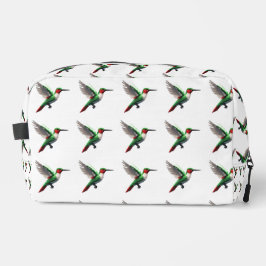 Pixels Green Hummingbirds Waschbeutel