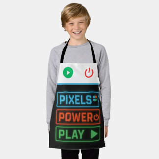 Pixels Power Play Gamer Apron – Fun Gaming Style Schürze