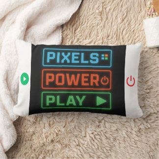 Pixels Power Play Gamer Pillow – Retro Pixel Art F Lendenkissen