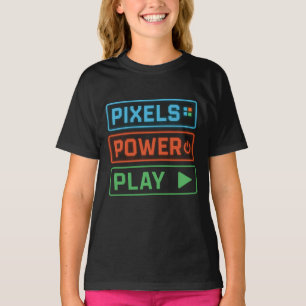 Pixels Power Play T-Shirt – Gaming-T-Shirt für Kin