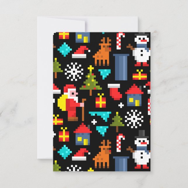 PixelweiWeihnachtsWeihnachtsWeihnachtsWeihnachtsWe Dankeskarte (Vorderseite)