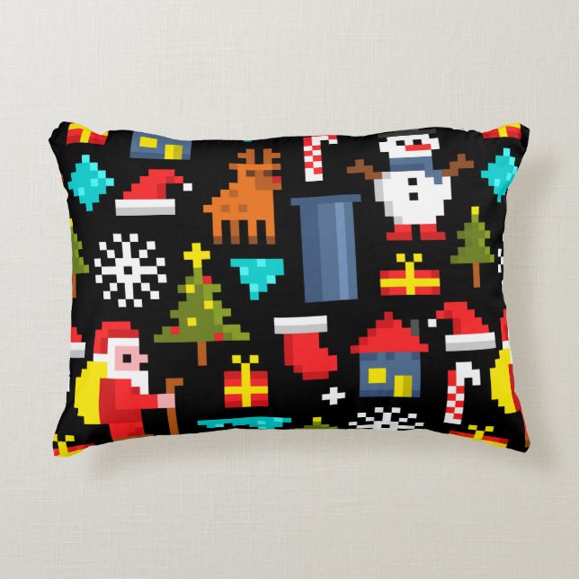 PixelweiWeihnachtsWeihnachtsWeihnachtsWeihnachtsWe Dekokissen (Vorderseite)