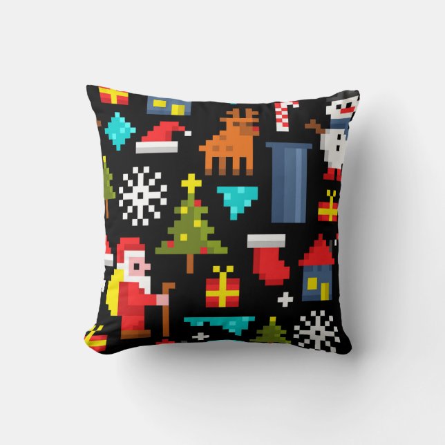 PixelweiWeihnachtsWeihnachtsWeihnachtsWeihnachtsWe Kissen (Vorderseite)