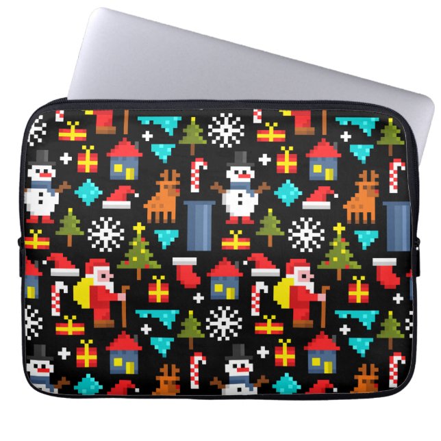 PixelweiWeihnachtsWeihnachtsWeihnachtsWeihnachtsWe Laptopschutzhülle (Vorderseite)