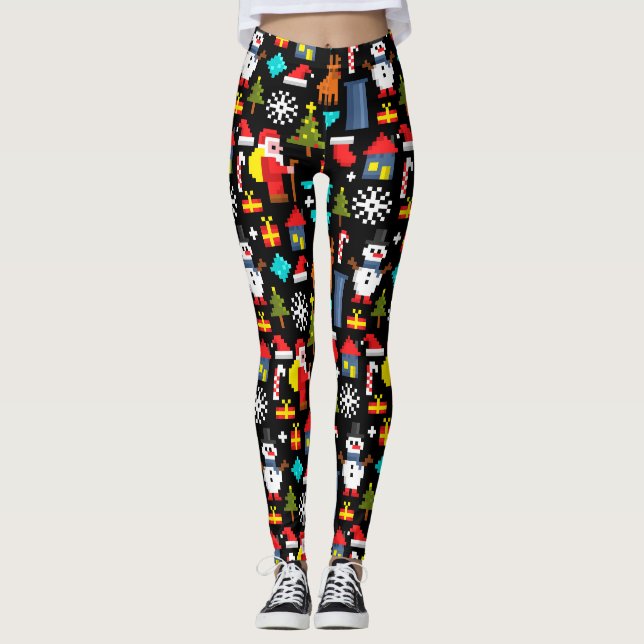 PixelweiWeihnachtsWeihnachtsWeihnachtsWeihnachtsWe Leggings (Vorderseite)