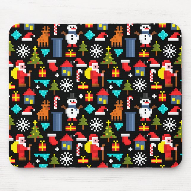 PixelweiWeihnachtsWeihnachtsWeihnachtsWeihnachtsWe Mousepad (Vorne)