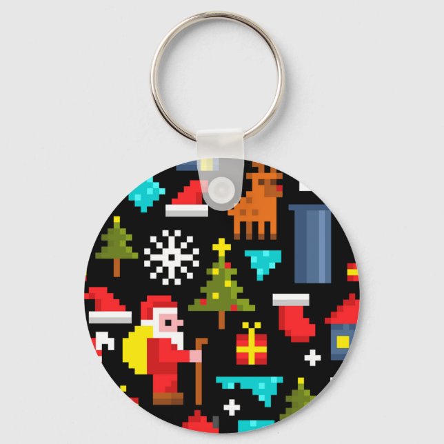 PixelweiWeihnachtsWeihnachtsWeihnachtsWeihnachtsWe Schlüsselanhänger (Vorderseite)