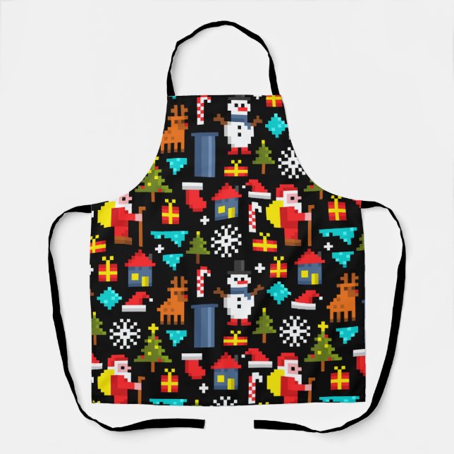 PixelweiWeihnachtsWeihnachtsWeihnachtsWeihnachtsWe Schürze (Vorderseite)