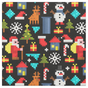 PixelweiWeihnachtsWeihnachtsWeihnachtsWeihnachtsWe Stoff