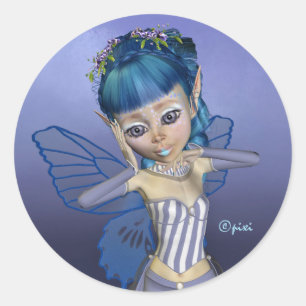 Pixi Blues-Aufkleber Runder Aufkleber