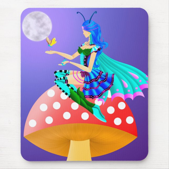 Pixie auf Pilz  Mousepad (Vorne)