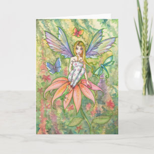 Pixie-Blüten-Blumengarten-Feekarte Karte