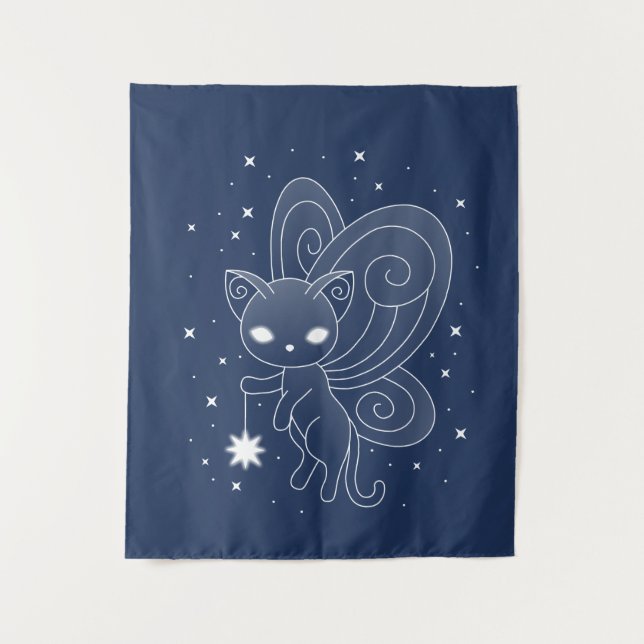 Pixie Cat - Fairy Wings Kitty EP Wandteppich (Vorderseite)