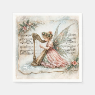Pixie Fairy spielt Harfe Serviette