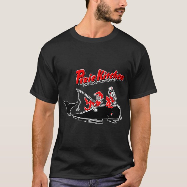Pixie-Küchenwal, Kapitän und Fischer T-Shirt (Vorderseite)