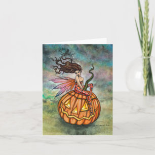Pixie of Halloween Fairy Art von Molly Harrison Karte