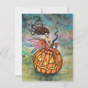 Pixie of Halloween Fairy Art von Molly Harrison Postkarte
