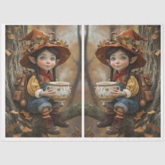 Pixie Orange Hat Mirror Tissue Paper Seidenpapier