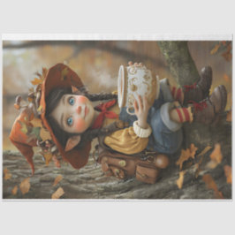 Pixie Orange Rechtes Huttepapier Seidenpapier