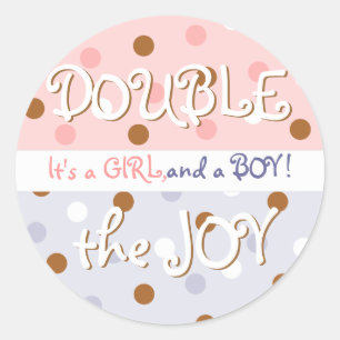 Pixie Polka Dot Twin Baby Sticker
