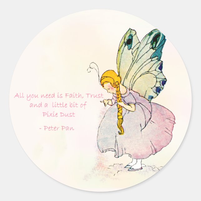 Pixie Staubkleber für Feen Runder Aufkleber (Vorderseite)