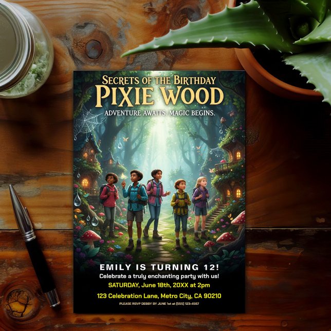 Pixie Wood Magical Birthday Party Einladung (Von Creator hochgeladen)