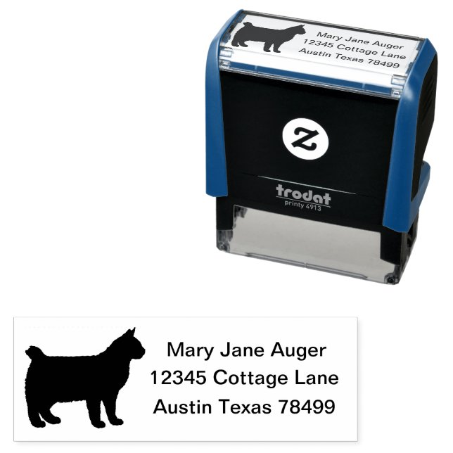 Pixiebob Cat Personalisiert Permastempel (Beispiel)