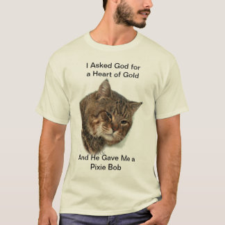 Pixiebob Herz aus Goldshemd T-Shirt