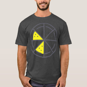 Pizza 2 Slices Cheese Vegetarian Funny Geometric F T-Shirt