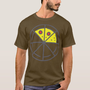 Pizza 3 Slices Cheese Pepperoni Funny Geometric T-Shirt