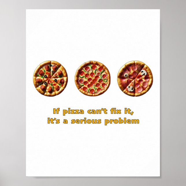 Pizza 5 Sticker Poster (Vorne)
