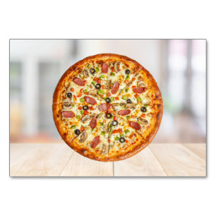 Pizza ABA Tact Labeling Flashcard Picture Card Tischnummer