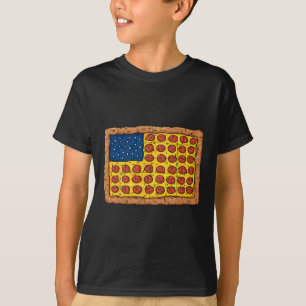 Pizza American Flag 4. Juli Fun Food Boys Girl T-Shirt