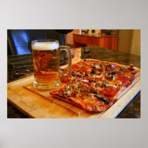 Pizza And Beer Poster