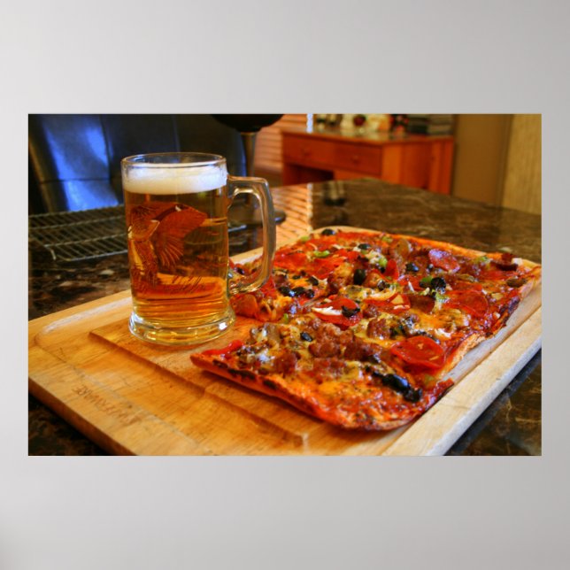 Pizza And Beer Poster (Vorne)