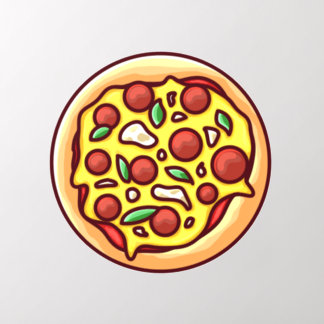 Pizza Art Wall Decals Wandaufkleber