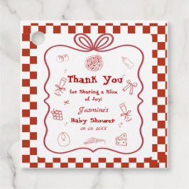 Pizza Baby Dusche Party Geschenkanhänger